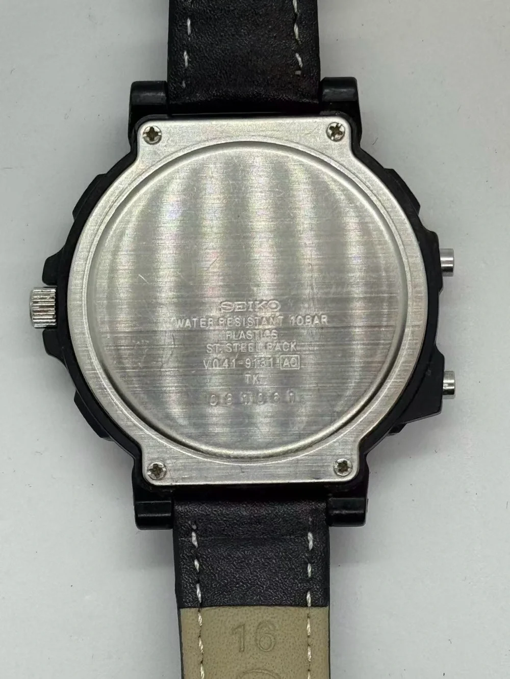 Vintage Seiko Quartz Alarm Chronograph Men’s Watch 39mm New Battery Works